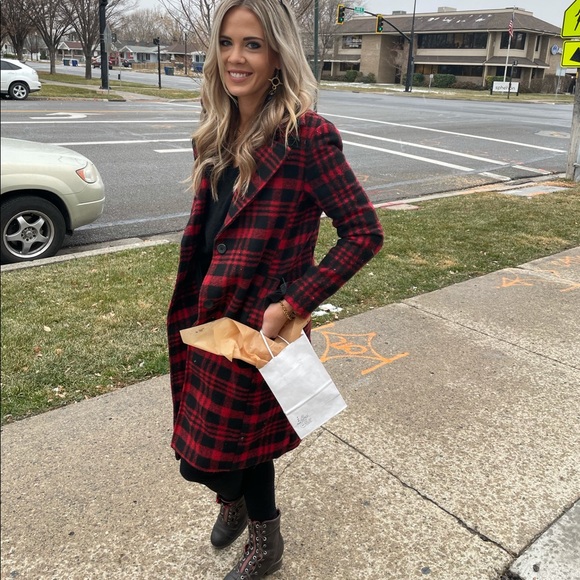 Red Plaid Coat - Picture 8 of 8